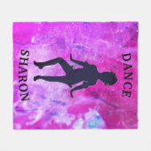 Roze en Paarse Galaxy Dance Fleece Deken (Voorkant (Horizontaal))
