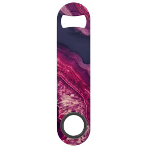 roze en Paarse geanode steen op blauw Speed Flessenopener