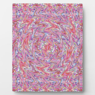 Roze en Paarse gedraaide Quilt Mosaic Fotoplaat