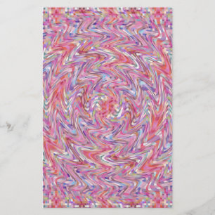 Roze en paarse gedraaide quilt mozaïek briefpapier