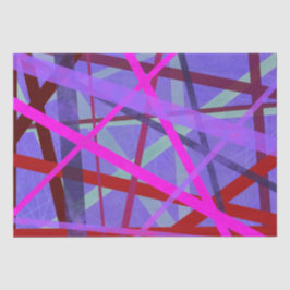 Roze en Paarse geometrische kleurrijke lijnen Tissuepapier