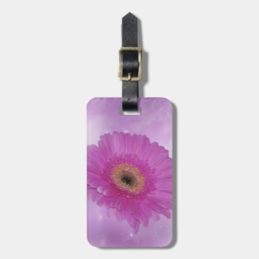 Roze en paarse Gerber Daisy Bagagelabel (Voorkant verticaal)