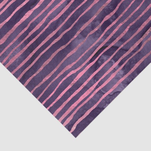 Roze en Paarse Gestreept Patroon Tissuepapier (Detail)