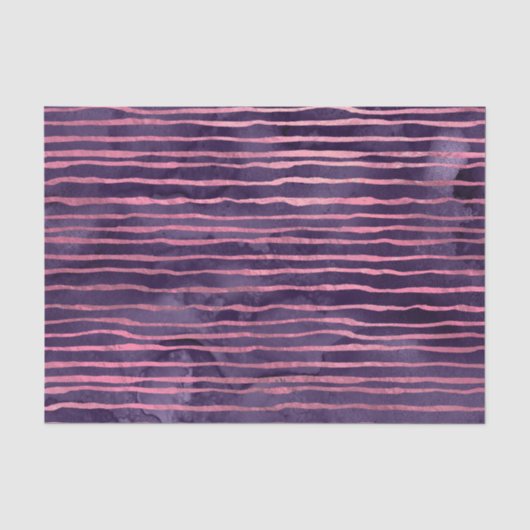 Roze en paarse gestreepte patroon tissuepapier (Voorkant)