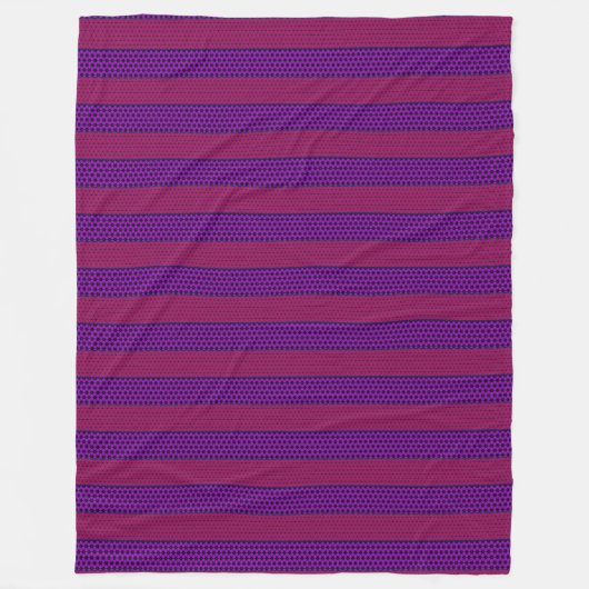 Roze en paarse gestreepte strepen fleece deken (Voorkant)