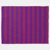 Roze en paarse gestreepte strepen fleece deken (Voorkant (Horizontaal))