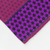 Roze en paarse gestreepte strepen fleece deken (Hoek)
