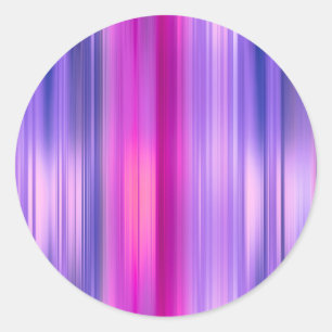 Roze en Paarse gestripte biet Mitzvah Ronde Sticker