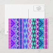 Roze en Paarse Girly Aztec Briefkaart (Voorkant / Achterkant)