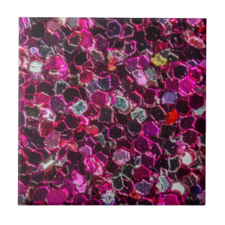 Roze en paarse glinsterende lichten Bokeh-patroon Tegeltje