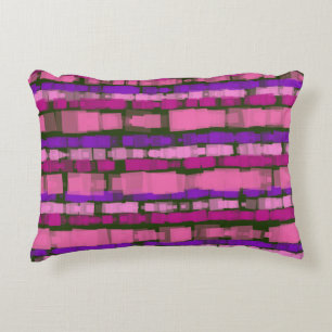 Roze en Paarse Glitch Accent Pillow Kussen