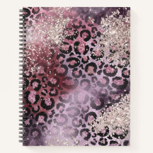 Roze en Paarse Glitter Leopard Print