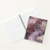 Roze en Paarse Glitter Leopard Print Notitieboek (Binnen)