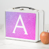 Roze en Paarse Glitter & Sparkle Monogram (In situ)