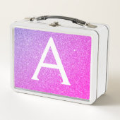 Roze en Paarse Glitter & Sparkle Monogram (Voorkant)