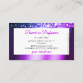 Roze en Paarse Glitter Witte Sieraden Professionee Visitekaartje (Achterkant)