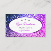 Roze en Paarse Glitter Witte Sieraden Professionee Visitekaartje (Voorkant)