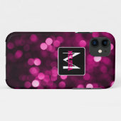 Roze en paarse glitterlichten Case-Mate iPhone case (Achterkant (horizontaal))