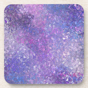 Roze en paarse glitters Bling Bier Onderzetter