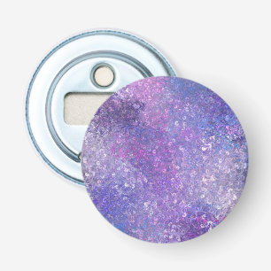 Roze en paarse glitters Bling Button Flesopener