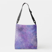 Roze en paarse glitters Bling Crossbody Tas (Achterkant)
