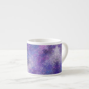 Roze en paarse glitters Bling  Espresso Kop