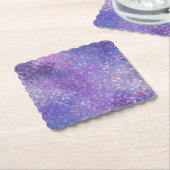 Roze en paarse glitters Bling Kartonnen Onderzetters (Gebogen)