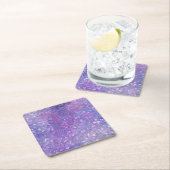 Roze en paarse glitters Bling Kartonnen Onderzetters (Insitu)