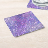 Roze en paarse glitters Bling Kartonnen Onderzetters (Schuin)