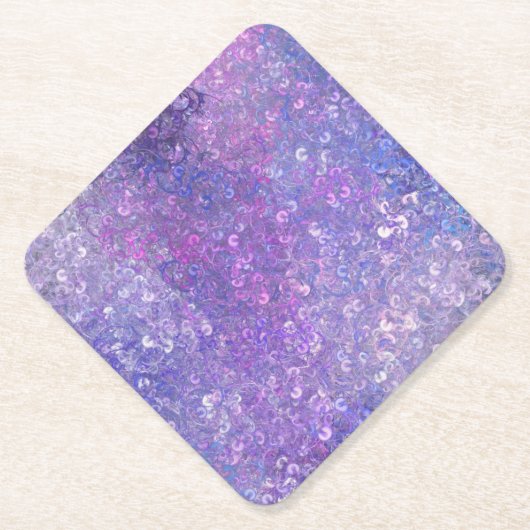 Roze en paarse glitters Bling Kartonnen Onderzetters (Voorkant)