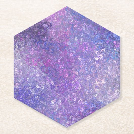 Roze en paarse glitters Bling Kartonnen Onderzetters (Voorkant)