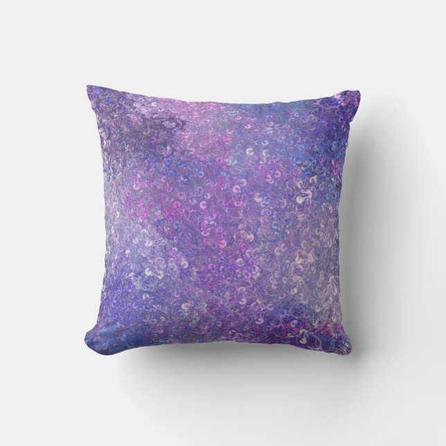 Roze en paarse glitters Bling  Kussen (Voorkant)