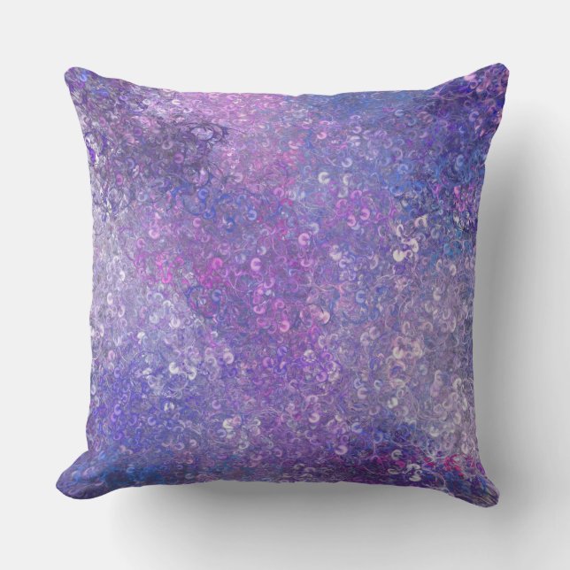 Roze en paarse glitters Bling  Kussen (Voorkant)