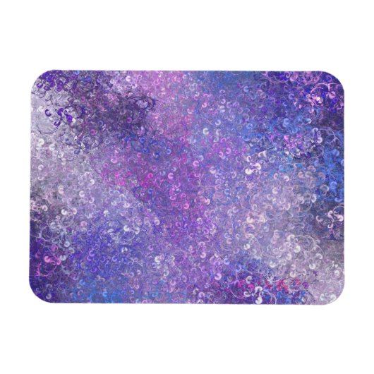 Roze en paarse glitters Bling  Magneet (Horizontaal)