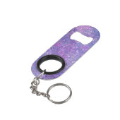 Roze en paarse glitters Bling Mini Flessenopener (Achterkant Gekanteld)