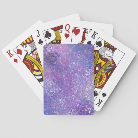 Roze en paarse glitters Bling Pokerkaarten (Achterkant)