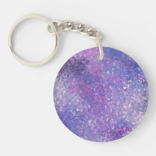 Roze en paarse glitters Bling Sleutelhanger