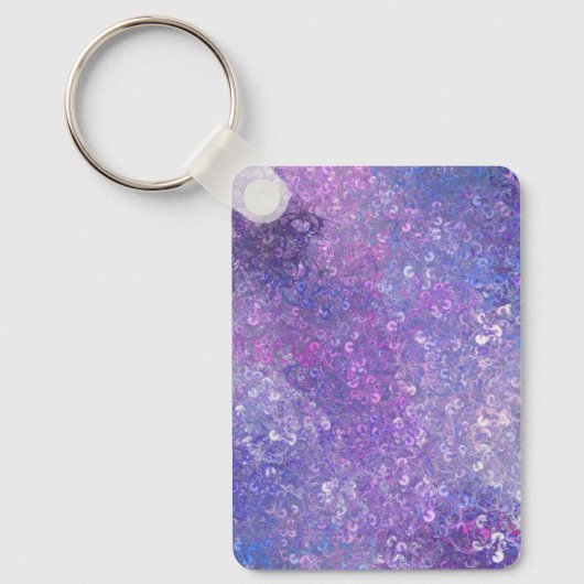 Roze en paarse glitters Bling  Sleutelhanger (Voorkant)