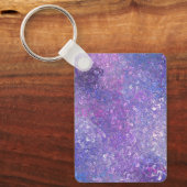 Roze en paarse glitters Bling  Sleutelhanger (Voorkant)