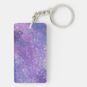 Roze en paarse glitters Bling Sleutelhanger (achterkant)