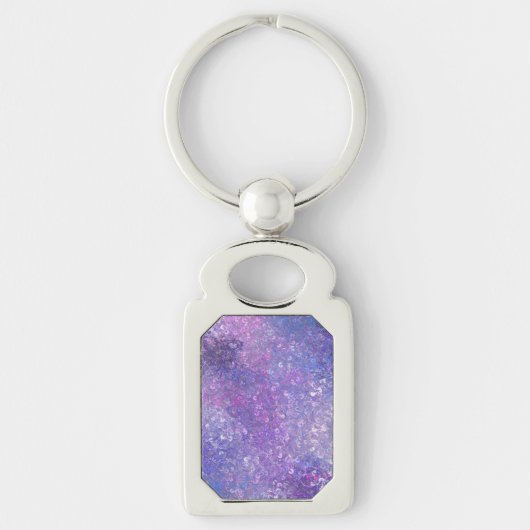 Roze en paarse glitters Bling  Sleutelhanger (Voorkant)