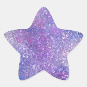 Roze en paarse glitters Bling  Ster Sticker