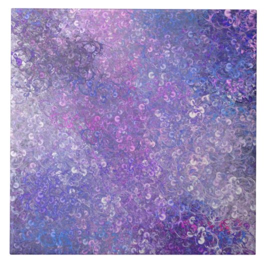 Roze en paarse glitters Bling Tegeltje (Voorkant)