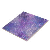 Roze en paarse glitters Bling Tegeltje (Zijkant)