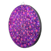 Roze en Paarse glittery Mode dartboard Dartbord (Voorkant Rechts)