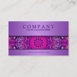 Roze en Paarse gloeiende mandala - paarse moderne Visitekaartje
