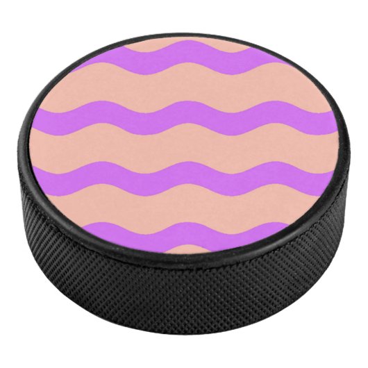 Roze en paarse golven hockey puck (3/4)