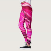 Roze en Paarse golven Leggings (Links)