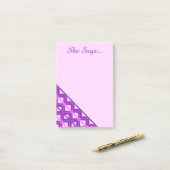 Roze en paarse golven post-it® notes (Op bureau)
