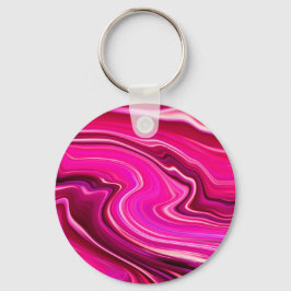 Roze en Paarse golven Sleutelhanger